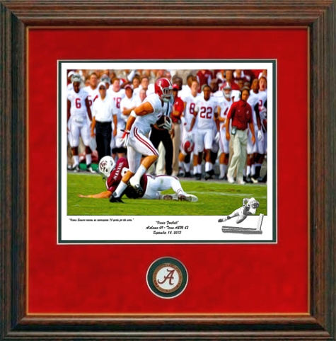 Vinnie Sunseri Alabama Football Prints Framed with Coin