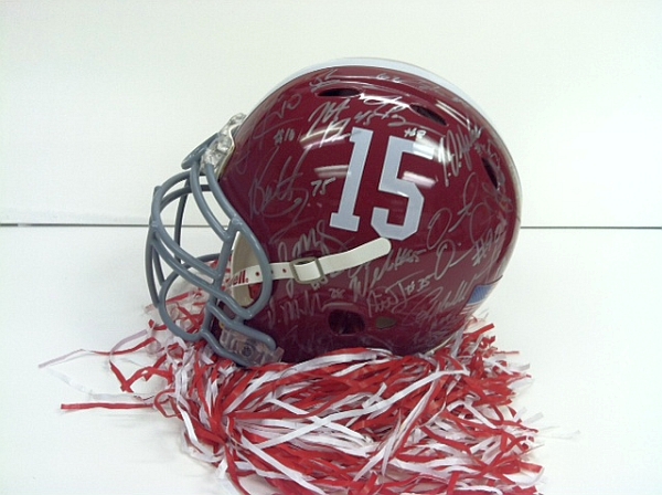 Alabama Football Autographed Helmets | The Beveled Edge